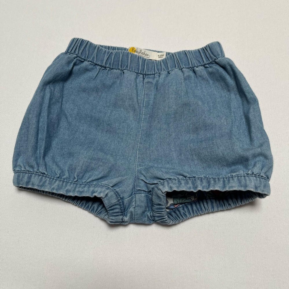 Baby Boden denim bloomers, size 9-12m